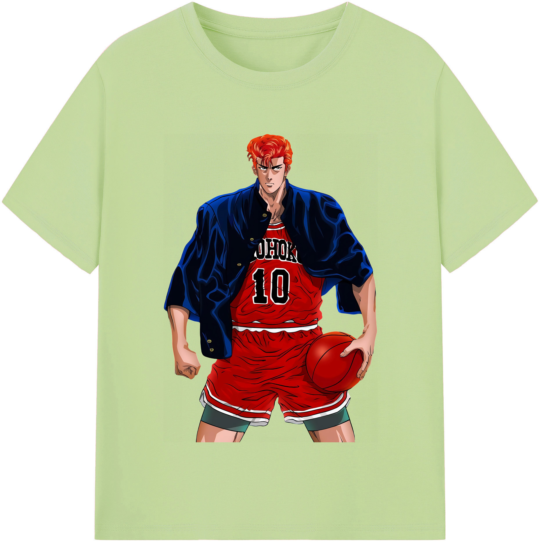 SLAM DUNK／スラムダンク 綿100％半袖Tシャツ（フロントプリント）